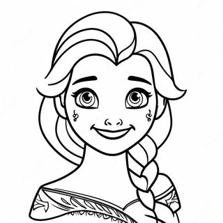 Frozen 2 Elsa Mit Offenen Haaren Ausmalbild 14789-12222