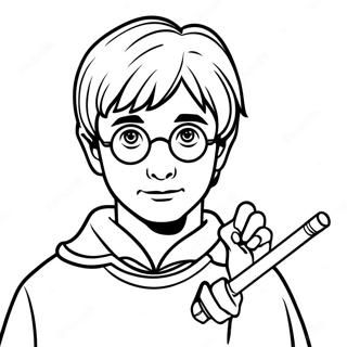 Harry Potter Mit Zauberstab Ausmalbild 14810-12242