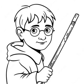 Harry Potter Mit Zauberstab Ausmalbild 14810-12243