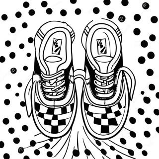 Klassisches Schachbrett Vans Schuhe Ausmalbild 15030-12434