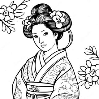 Mitsuri Mit Buntem Kimono Ausmalbild 15090-12649