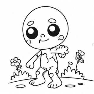 Niedlicher Kawaii Zombie Ausmalbild 1552-1242