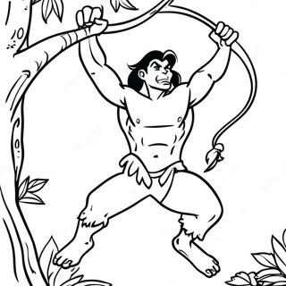 Tarzan Schwingt An Lianen Ausmalbild 15591-13194