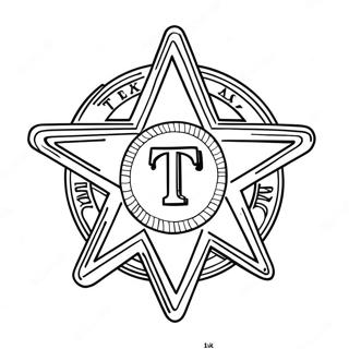 Texas Rangers Logo Ausmalbild 15620-13215