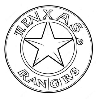 Texas Rangers Logo Ausmalbild 15620-13216