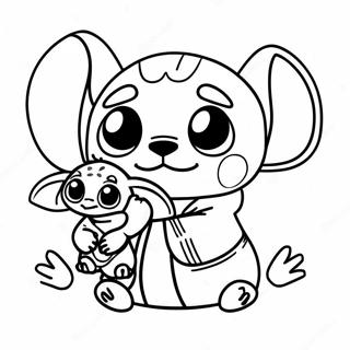 Stitch Und Baby Yoda Ausmalbild 15660-13245