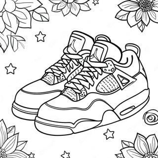 Klassisches Jordan 4 Sneaker Ausmalbild 1602-1282