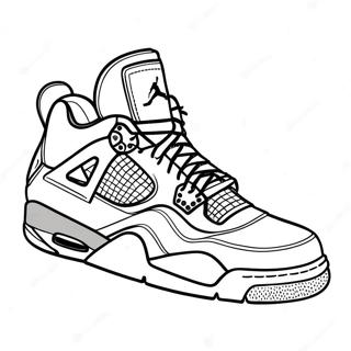 Klassisches Jordan 4 Sneaker Ausmalbild 1602-1283