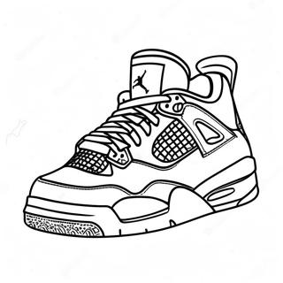 Klassisches Jordan 4 Sneaker Ausmalbild 1602-1284