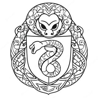 Slytherin Schlange Emblem Ausmalbild 16072-13572