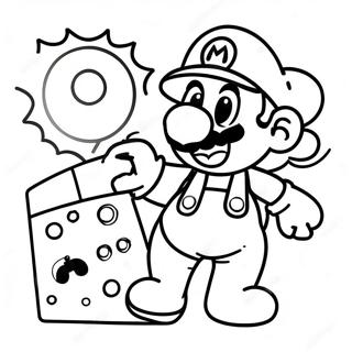 Mario Power-Ups Ausmalbilder