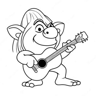 Floyd Der Troll Spielt Gitarre Ausmalbild 16703-14067