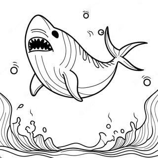 Megalodon Schwimmt Im Ozean Ausmalbild 1802-1442