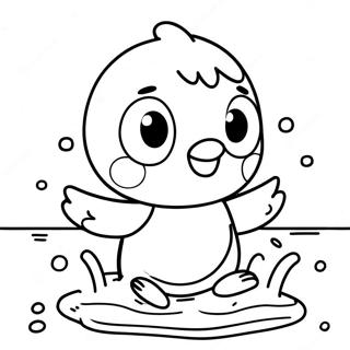 Niedliches Piplup Das Im Wasser Spielt Ausmalbild 18196-15249