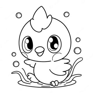 Niedliches Piplup Das Im Wasser Spielt Ausmalbild 18196-15251