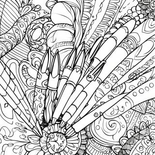 Bunte Stift Designs Ausmalbild 18236-15281