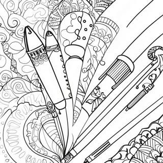 Bunte Stift Designs Ausmalbild 18236-15282