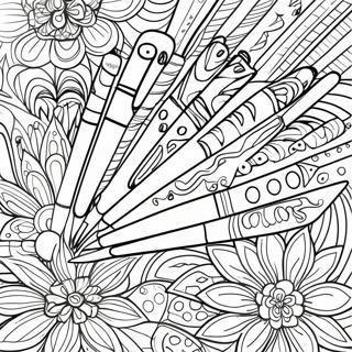 Bunte Stift Designs Ausmalbild 18236-15283