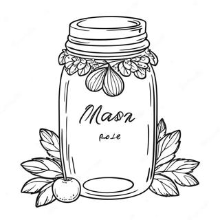 Vintage Mason Jar Ausmalbild 18366-15385