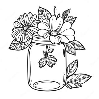 Vintage Mason Jar Ausmalbild 18366-15388