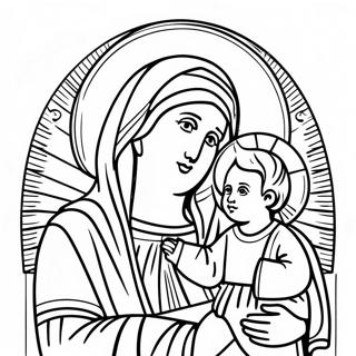 Schone Jungfrau Maria Mit Baby Jesus Ausmalbild 18396-15410