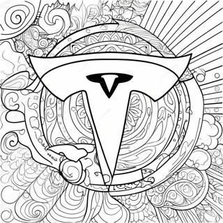 Tesla Logo Ausmalbild 1871-1538