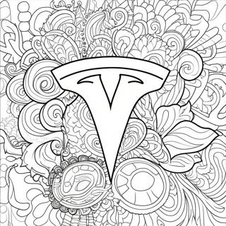 Tesla Logo Ausmalbild 1871-1539