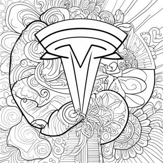 Tesla Logo Ausmalbild 1871-1540