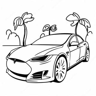 Tesla Model S In Bewegung Ausmalbild 1872-1542