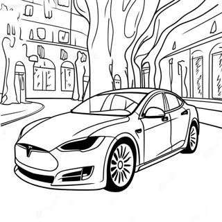 Tesla Model S In Bewegung Ausmalbild 1872-1544