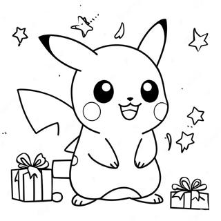 Pikachu Weihnachtsausmalbild 1881-1545