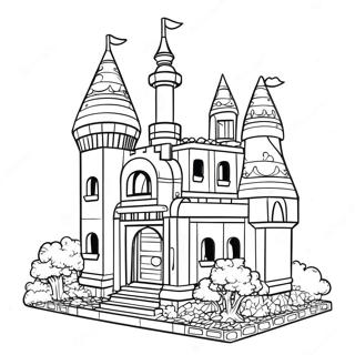 Funkelndes Lego Prinzessinnen Schloss Ausmalbild 18929-15835