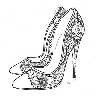 Eleganter Stiletto High Heel Ausmalbild 19129-15996