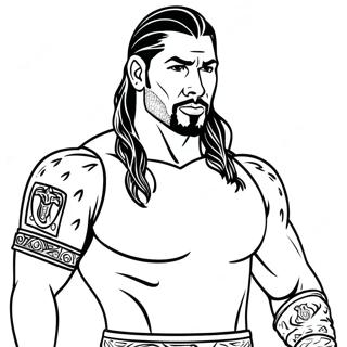 Roman Reigns In Aktion Ausmalbild 19229-16073