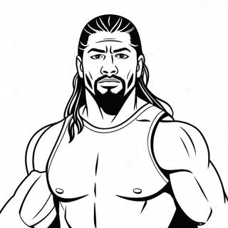 Roman Reigns In Aktion Ausmalbild 19229-16075