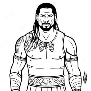 Roman Reigns In Aktion Ausmalbild 19229-16076