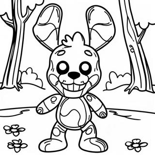 Springtrap In Einem Gruseligen Wald Ausmalbild 19259-16097