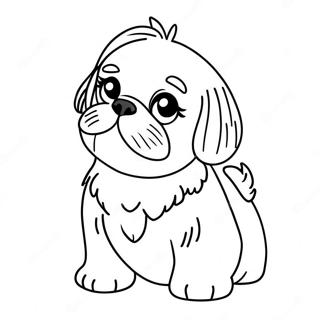 Shih Tzu Welpe Ausmalbild 19318-16143