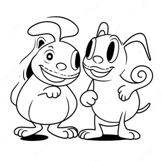 Ren Und Stimpy Lustiges Abenteuer Ausmalbild 19369-16185