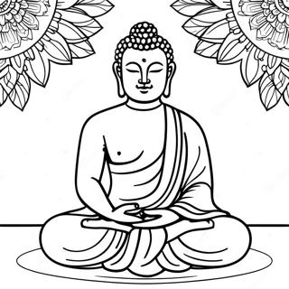 Meditierender Buddha Ausmalbild 19509-18259