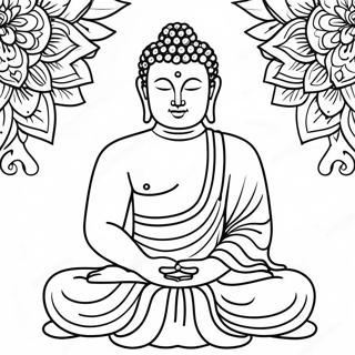 Meditierender Buddha Ausmalbild 19509-18260