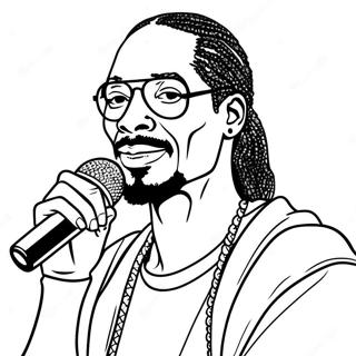 Snoop Dogg Mit Mikrofon Ausmalbild 19629-18353