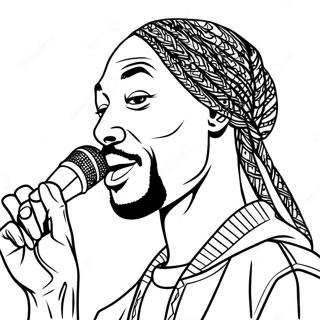 Snoop Dogg Mit Mikrofon Ausmalbild 19629-18354