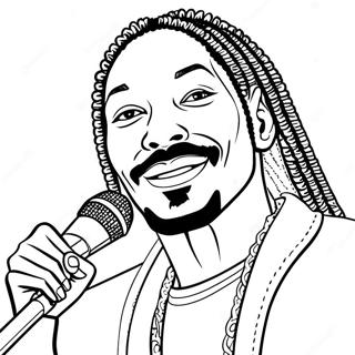 Snoop Dogg Mit Mikrofon Ausmalbild 19629-18355