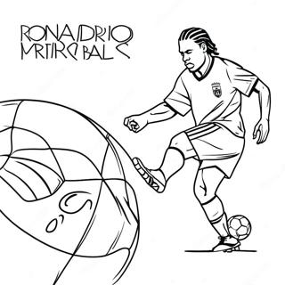 Ronaldinho Dribbelt Einen Fussball Ausmalbild 19769-18465