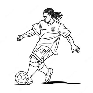 Ronaldinho Dribbelt Einen Fussball Ausmalbild 19769-18466