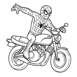 Spiderman Fahrt Ein Cooles Motorrad Ausmalbild 19979-18633