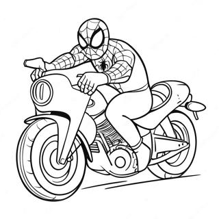 Spiderman Fahrt Ein Cooles Motorrad Ausmalbild 19979-18634