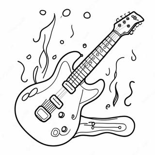 E Gitarre Rockband Ausmalbild 20182-18769