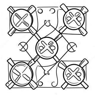 Tic Tac Toe Spielbrett Ausmalbild 20311-18870